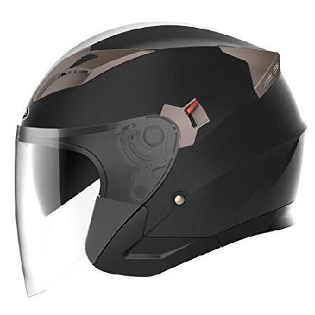 Motorcycle Open Face Helmet DOT Approved - YEMA He...