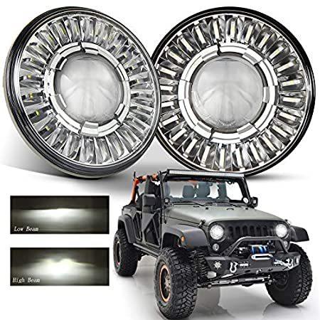 7&quot; 3D RGB Halo LED Headlights for J eep Wrangler 1...