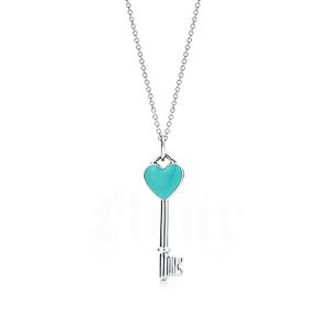 ティファニー TIFFANY ネックレス ハートキー チャーム ペンダント（ミニ） ブルーエナメル