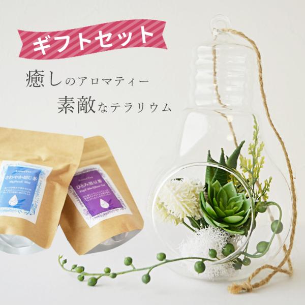 父の日 ギフト 2022 プレゼント 花 アロマティーとテラリウムの選べるギフトセット メッセージカ...