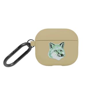 Maison Kitsune x Native Union MONOCHROME FOX HEAD CASE for AirPods（第3世代）ベージュ メゾンキツネ エアーポッズ3ケース【国内正規代理店品】｜flgds