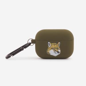 Maison Kitsune x Native Union MONOCHROME FOX HEAD CASE FOR AIRPODS PRO 2（Khaki Grey）メゾンキツネ エアーポッズプロ 2ケース【国内正規代理店品】｜flgds