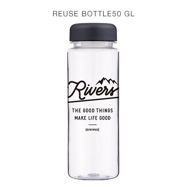 RIVERS（リバーズ）リユースボトル500ml GOOD LIFE（クリア/ブラック）ウォーターボ...