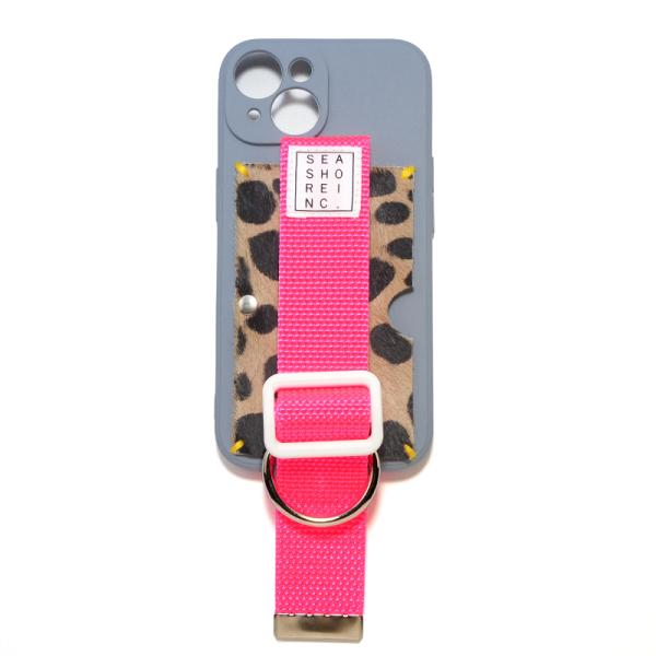 seashoreinc. iPhone case animal（ice blue x neon pi...