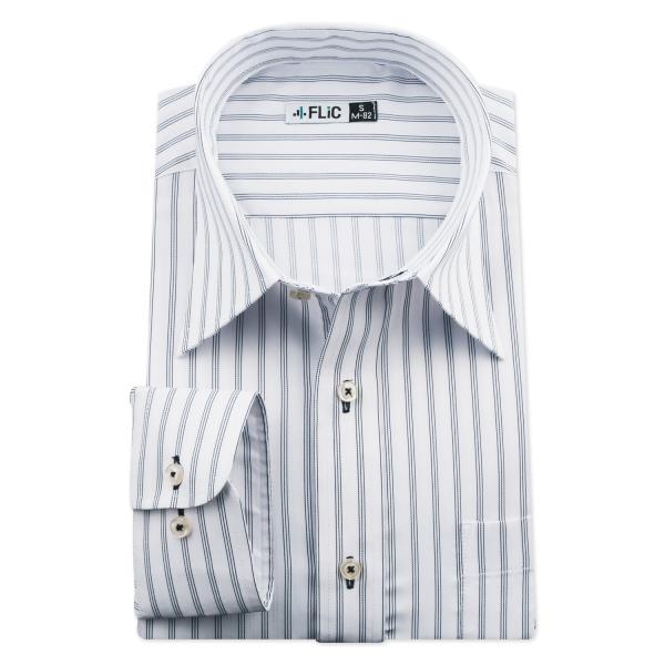 ワイシャツ ノーアイロン ドライ ストレッチワイシャツ メンズ 長袖 形態安定 吸水速乾 織柄 レギ...