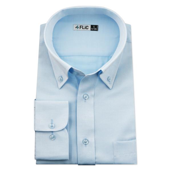 ワイシャツ メンズ ボタンダウン 長袖 形態安定 シャツ ビジネス ノーマル スリム yシャツ カッ...