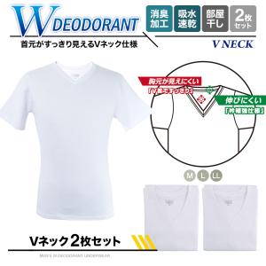 インナーシャツ 2枚セット デオドラント 吸汗...の詳細画像2