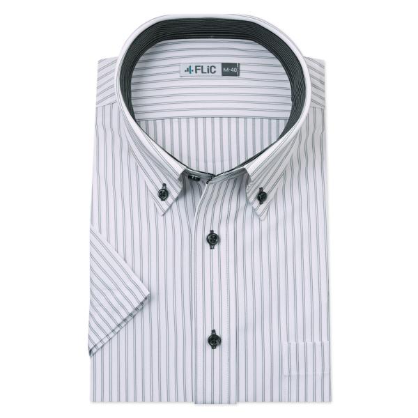 ワイシャツ ノーアイロン 半袖 メンズ ストレッチ ニットシャツ ニットワイシャツ 吸水速乾 ボタン...