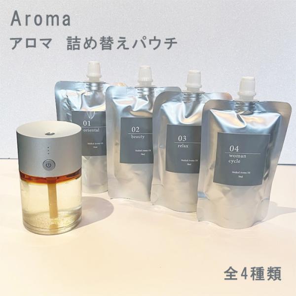 メディカルアロマオイル　詰め替え用　70ml　詰め替えパウチ　オイル　天然素材　香り　癒し　健やか+...