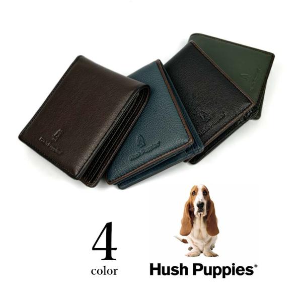 Hush Puppies(ハッシュパピー)コンパクト 二つ折り 財布 ショートウォレット L字ファス...