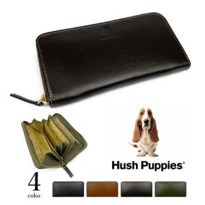 Hush Puppies(ハッシュパピー)ラウンドファスナー 長財布 ロングウォレット L字ファスナ...