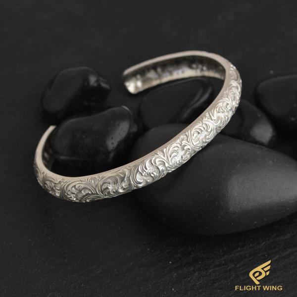 【新品】SV Arabesque Bangle / La Key ラキー 唐草ブレス