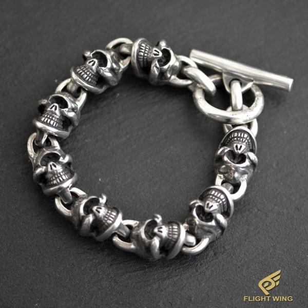 【新品】8 Skull Link Bracelet / Stop Light ストップライト 8スカ...