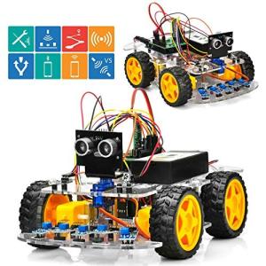 OSOYOO オープンソース ロボットカー 電子部品 スターターキット Arduino適用チュートリアル付 超音波測定 障害物回避 追跡 Androi