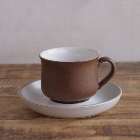 デンビー コーヒーカップ ソーサー レトロ ブラウン モダン イギリス ビンテージ 食器 陶器 ポプ...