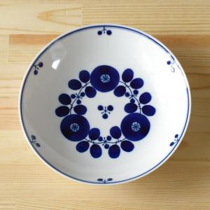 白山陶器 ブルーム BLOOM ブーケ 20cm フリーディッシュ スーププレート 深皿 パスタ カレー皿  北欧風 手描き花柄
