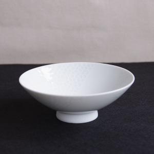 白山陶器（波佐見焼） 平茶碗 飯碗 A-15 白 ホワイト レトロ 平茶わん