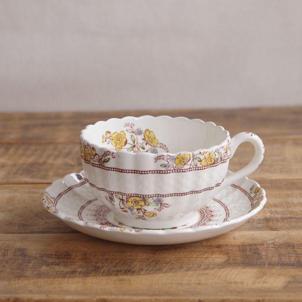 スポード バターカップ Spode Buttercup ティーカップ ソーサー ヴィンテージ食器 き...