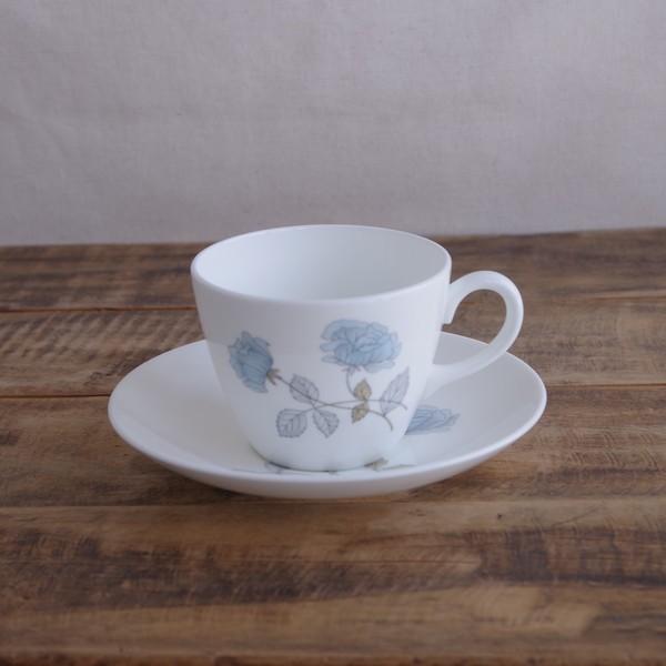 ウェッジウッド アイスローズ コーヒーカップ ソーサー ブルー ばら 花柄  Wedgwood Ic...