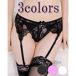 ガーターベルト 単品 フロントリボン レース シースルー