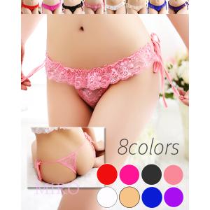 閉店セール Tバック 紐パン 紐ショーツ フリルレース ショーツ レディース セクシーランジェリー セクシー下着 レディース下着