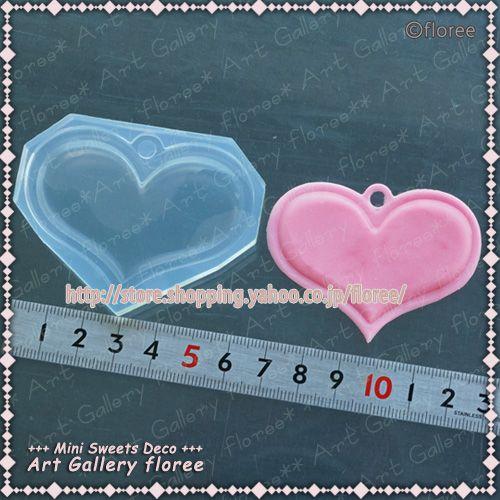 クレイジュエリー型抜き ハートプレート（大）(シリコーン型）