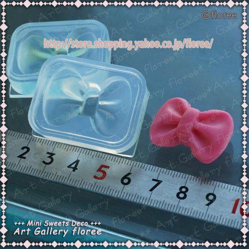 クレイジュエリー型抜き リボン立体型（大)（シリコーン型）