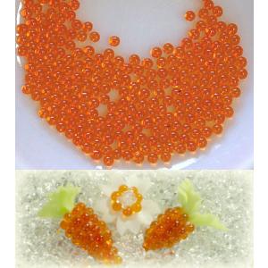 カラービーズ　オレンジ　1.8mm玉（穴なし10g）