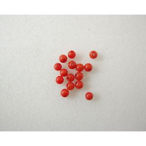 天然石2.5mm g0307 サンゴ (着色）15個｜florence-shop