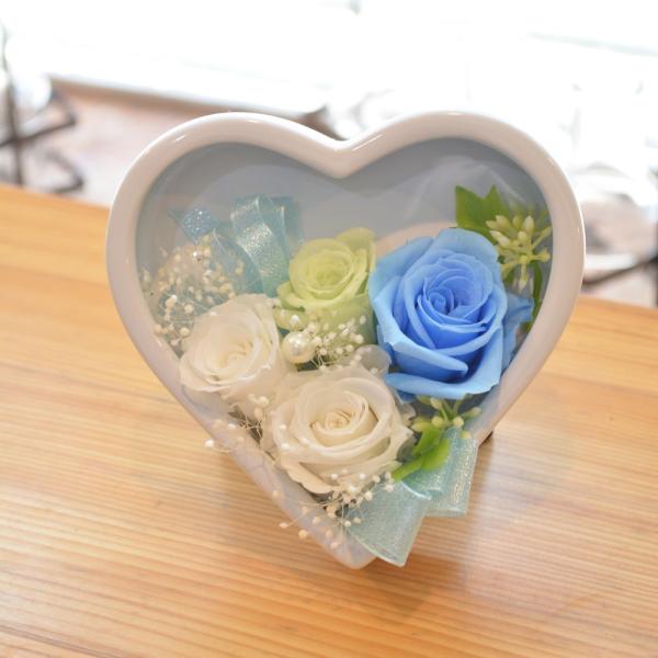プリザーブドフラワー プレゼント 誕生日 結婚祝い 記念日 花 ギフト ハートスタンド サムシングブ...