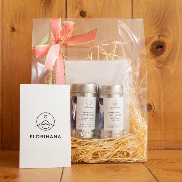 フロリハナ 人気アロマ 2本セット ラベンダー オレンジ 精油 アロマストーン 天然100% エッセ...