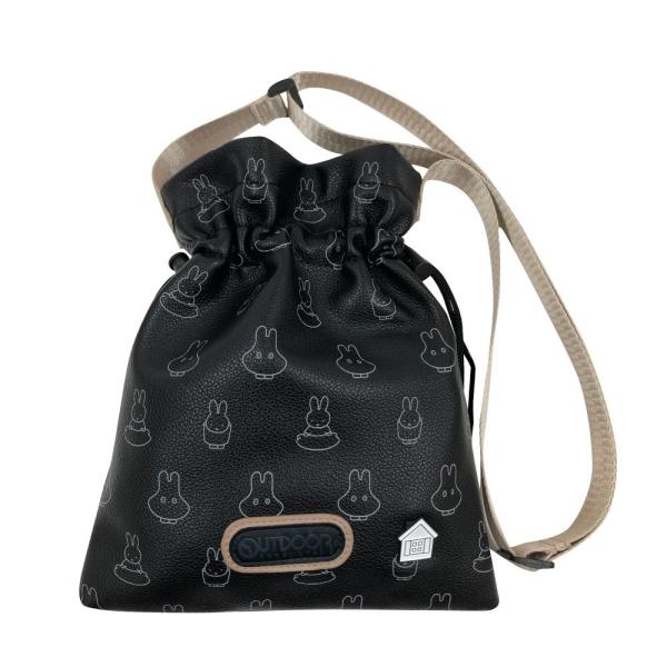 2WAYバッグ 巾着ショルダーバッグ OUTDOOR×ミッフィー ブラックレーベル レディース カバ...