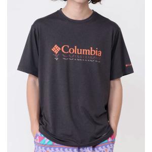メール便可 Columbia テックトレイルフロントグラフィックTシャツ Black コロンビア Tシャツ アウトドア キャンプ 吸湿 速乾 AO5402｜flossy