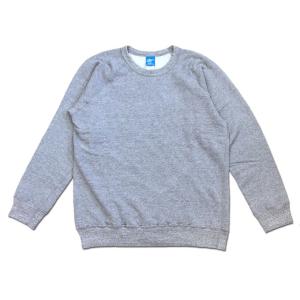 Good On グッドオン L/S RAGLAN CREW SWEAT SHIRTS ラグランクルースウェットシャツ スウェット トレーナー METAL グレー COTTONUSA｜flossy