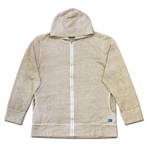 Good On グッドオン ZIP TEE PARKA ジップTパーカー ジップパーカー カットソー P-LATTE ラテ ベージュ COTTONUSA MadeinJAPAN GOLT1303｜flossy