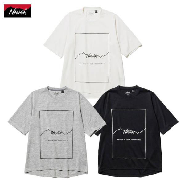 メール便 NANGA DRY MIX FRAME LOGO TEE Tシャツ ナンガ アウトドア キ...