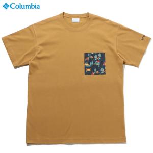 メール便可 Columbia ヤハラフォレストポケットTシャツ Yahara Forest Pocket SS Tee Maple コロンビア Tシャツ アウトドア キャンプ UVカット PM0318｜flossy