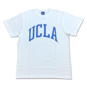 メール便可 UCLA TEE ホワイト ロゴ University of California, Los Angeles カレッジT Tシャツ カットソー 半袖 UCAG-074｜flossy