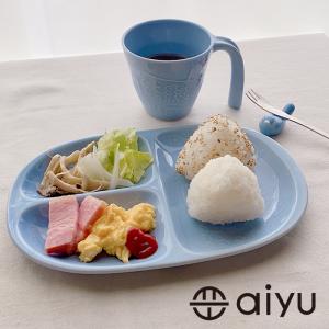 【波佐見焼】aiyu（アイユー）bird  ミディプレート　ブルー　平皿 セパレート皿 取り皿 陶器 和食器｜flow-lifes-shop