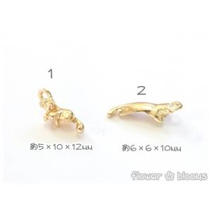 ツキサシ(猫)ヒートン ゴールドの詳細画像1