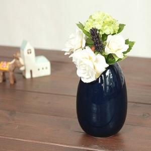 ネイビー一輪挿し (花瓶 花器 フラワーベース インテリア 日用品