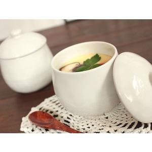 茶碗蒸し 器 ぽってり可愛い茶碗蒸し アイボリ...の詳細画像2