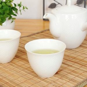 ライン煎茶 アイボリー (和食器 伏せ焼き 白い食器 湯呑み