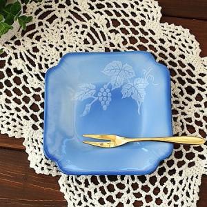 19cm葉模様のお皿 (和食器 強化磁器 中皿 取り皿 プレート