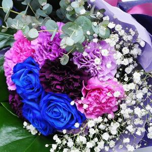敬老の日 花 ギフト 青いバラとムーンダストの...の詳細画像1
