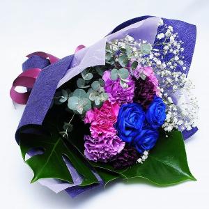 敬老の日 花 ギフト 青いバラとムーンダストの...の詳細画像3