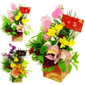 お正月 フラワーアレンジメント 花鏡餅 : 花ギフト山形産果物野菜花樹