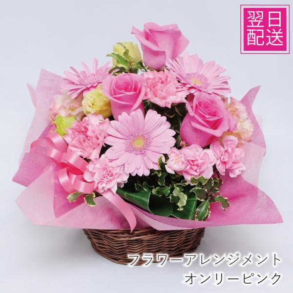 誕生日 プレゼント 花 アレンジメント オンリーピンク Mサイズ おしゃれ お花のギフト 翌日配達 ...