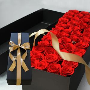 花 高級 赤いバラ プロポーズ 誕生日 プレゼント ギフト 結婚記念日 薔薇 プリザーブドフラワー 赤いバラ フラワーボックス 45輪