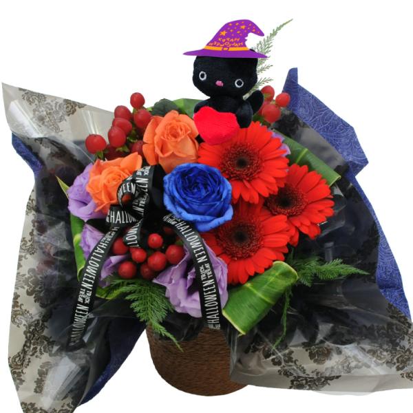 ハロウィン 花 プレゼント アレンジ 誕生日 花 秋の花贈り ハロウィン花 結婚記念日 花 プレゼン...